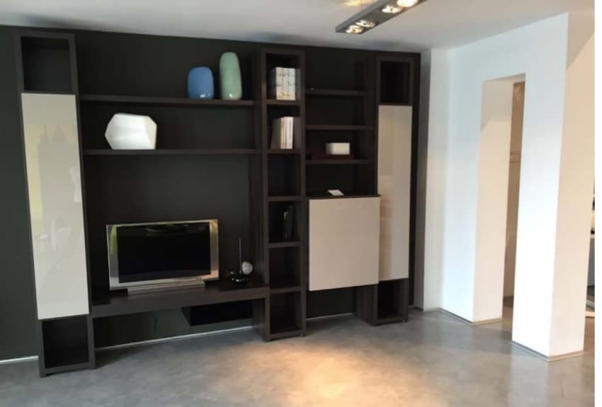 Compoziție living — Alun închis + Visone Lux crem