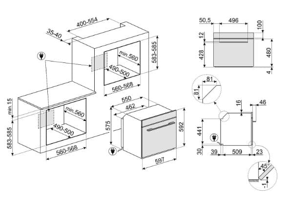 Cuptor electric incorporabil SMEG  SO6102TB3 3