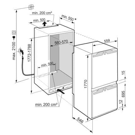 Combina frigorifica incorporabila Liebherr ICBNdi 5183 6