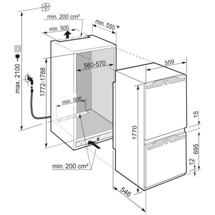 Combina frigorifica incorporabila Liebherr ICBNd 5163 5