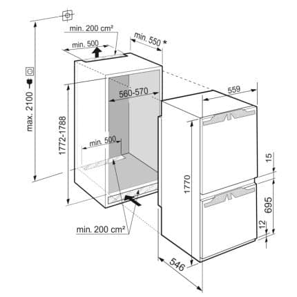 Combina frigorifica incorporabila Liebherr ICBNd 5153 5