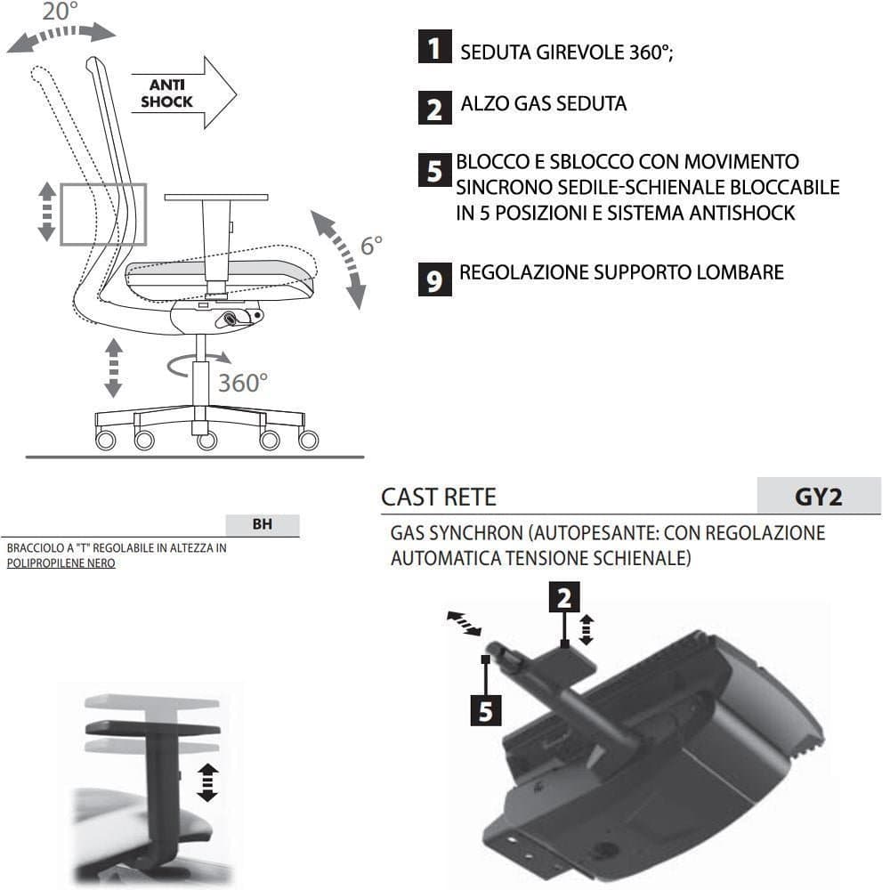 Scaun de birou Prima 5