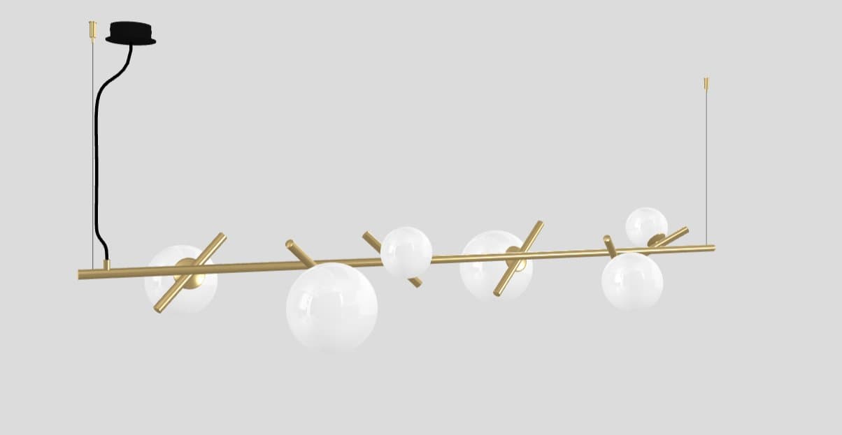 Masiero Candelabru Posy Liniara cu 3, 4 sau 6 Becuri 4