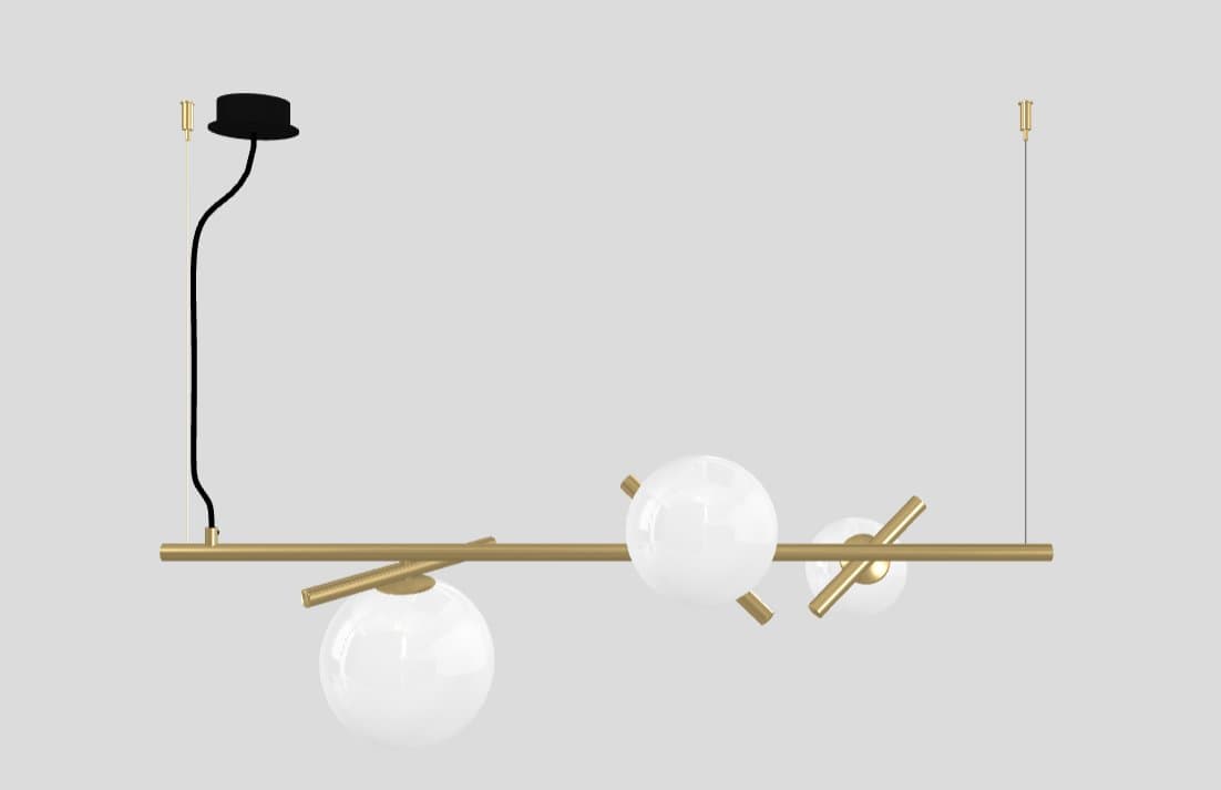 Masiero Candelabru Posy Liniara cu 3, 4 sau 6 Becuri 9