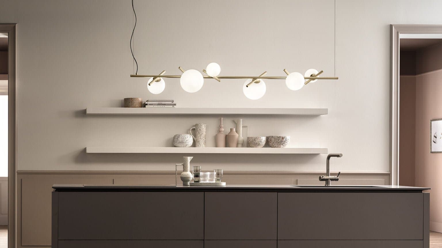 Masiero Candelabru Posy Liniara cu 3, 4 sau 6 Becuri