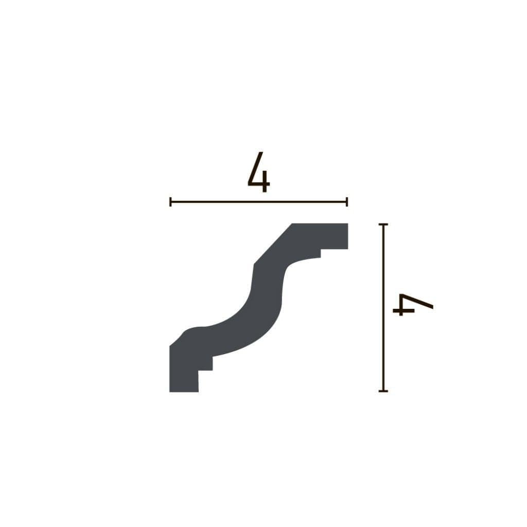Cornisa decorativa din poliuretan P924 - 4x4x200 cm 4