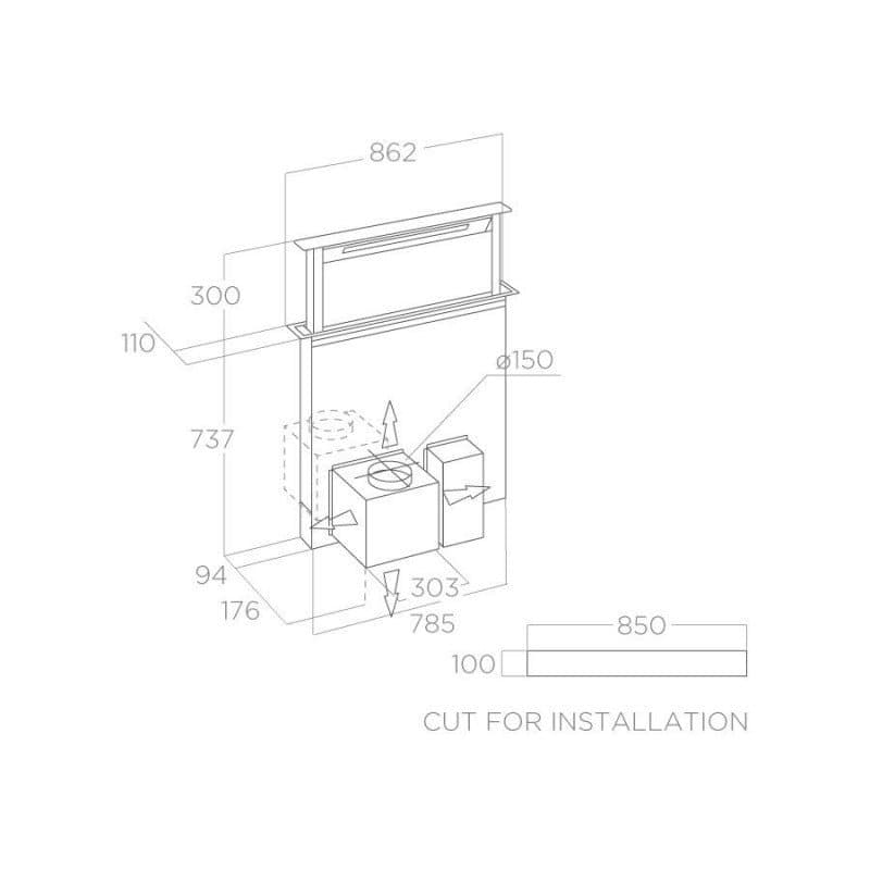 Hota incorporabila Elica GETUP CAST IRON /A/90-IN  PRF0162866 3