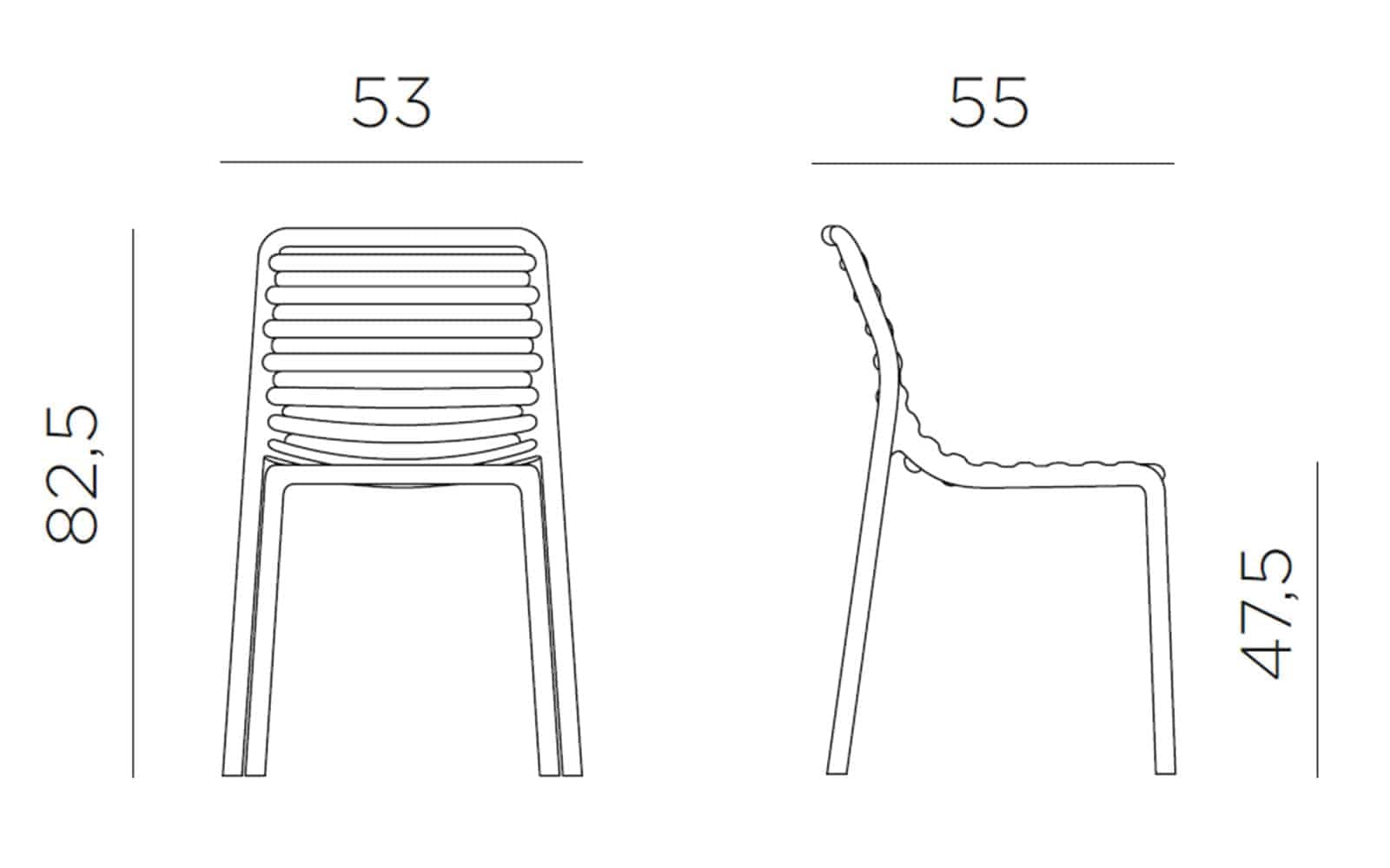Scaun exterior Doga Bistrot 22