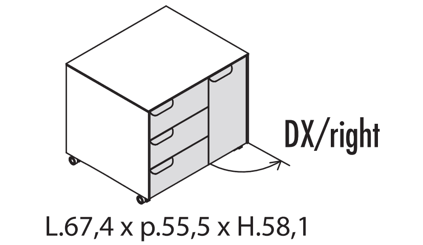 Corp cu sertare Fil Rouge 6