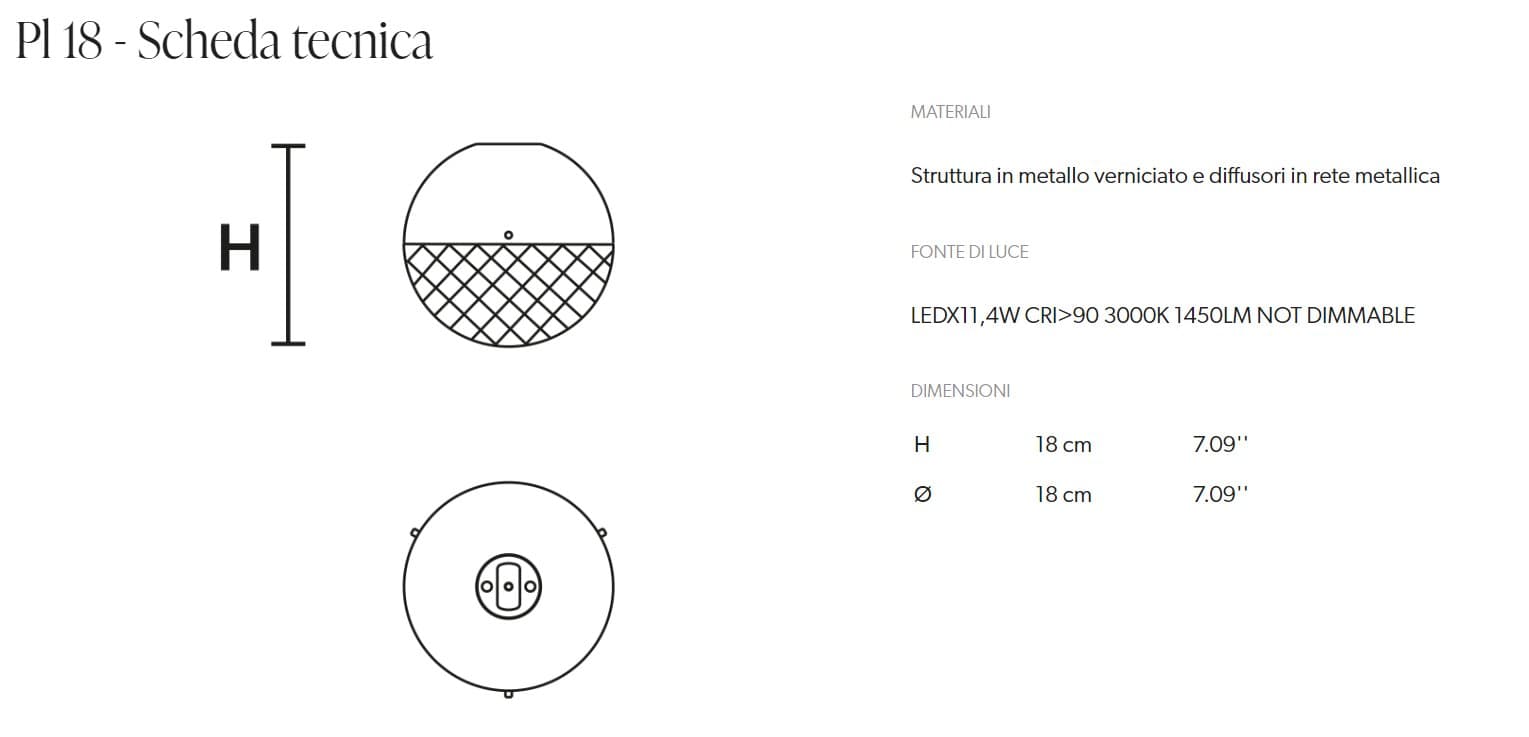 Masiero Plafoniera IGLU PL13/PL18/PL25 6