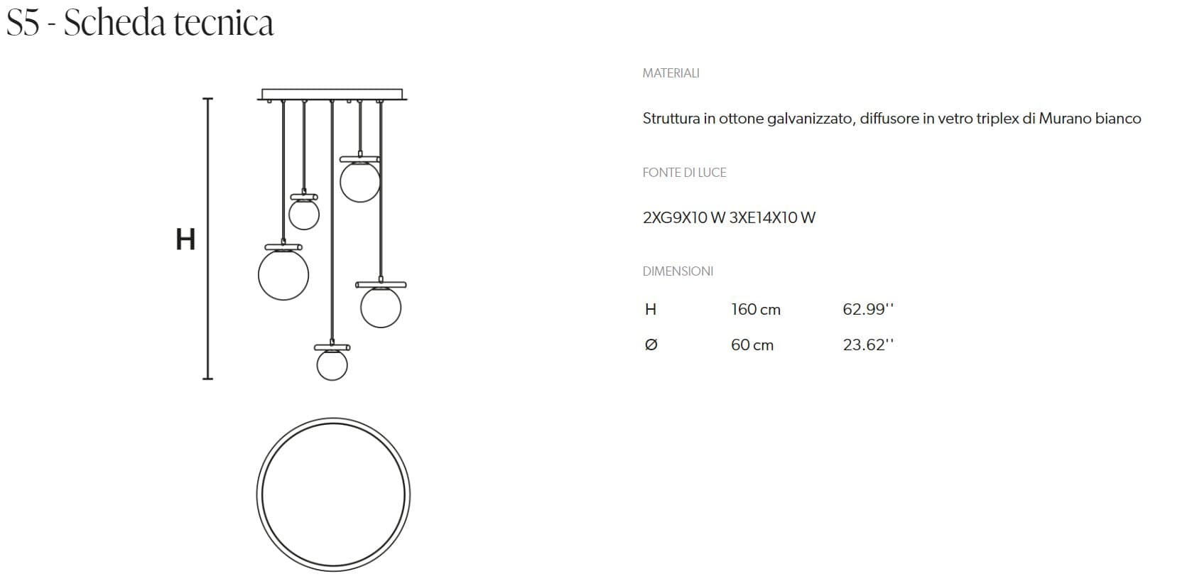 Masiero Candelabru Posy Composizione S3/S5 5