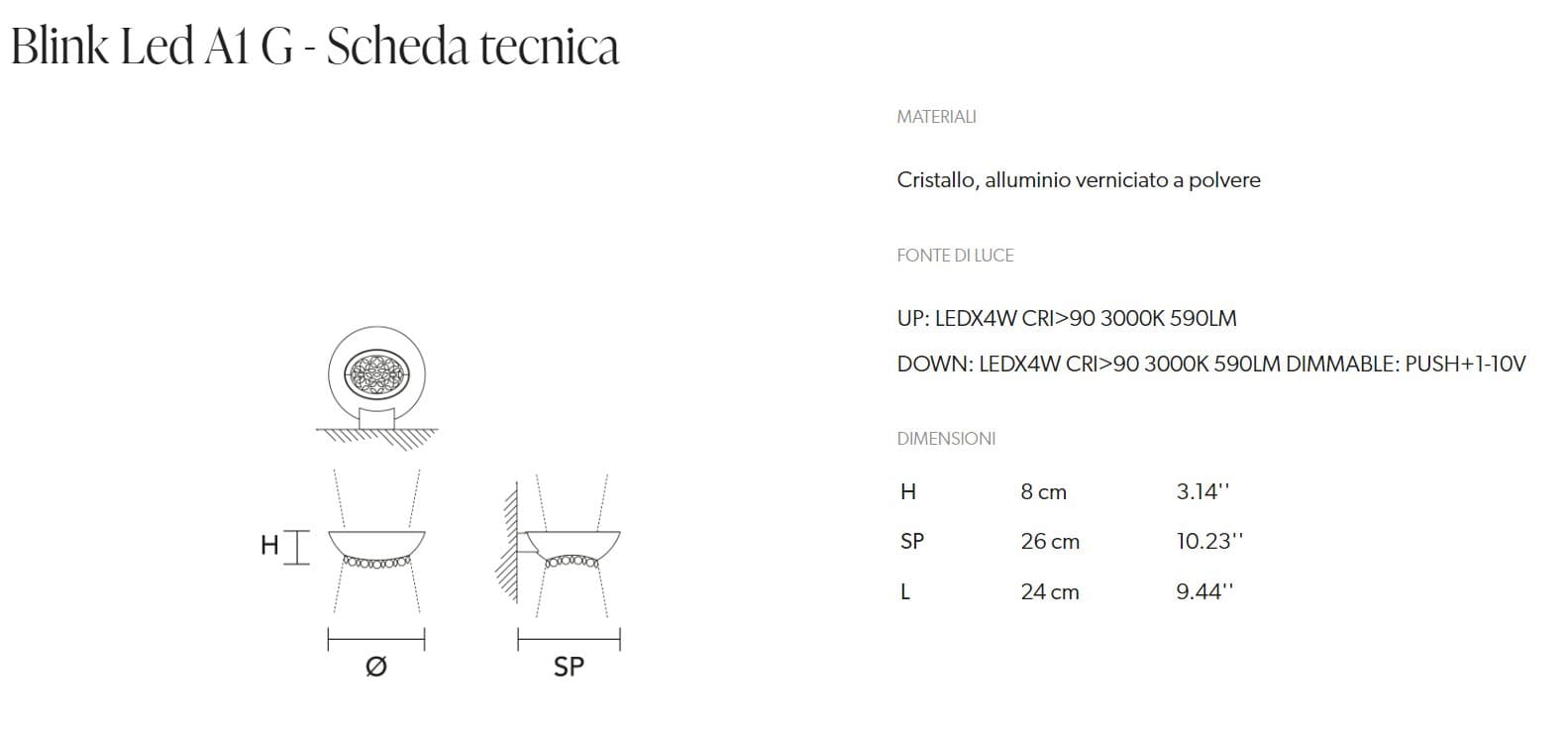 Masiero Aplica Blink LED A1 G 3