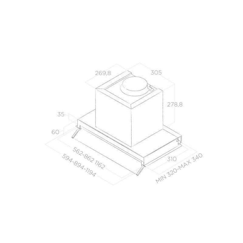 Hota incorporabila Elica PRF0097795A Box In PLUS 3