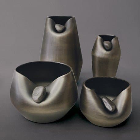 Adriani & Rossi Vas Ceramic cu Piatră Decorativă