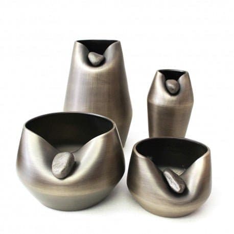 Adriani & Rossi Vas Ceramic cu Piatră Decorativă 2