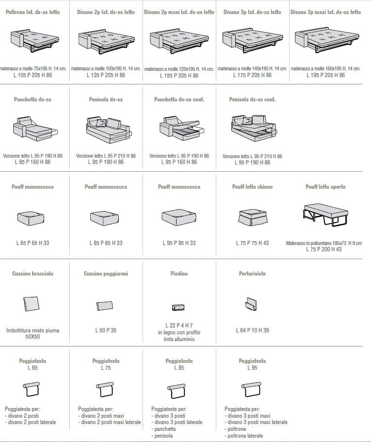 Samoa Canapea Extensibilă Kendo 45
