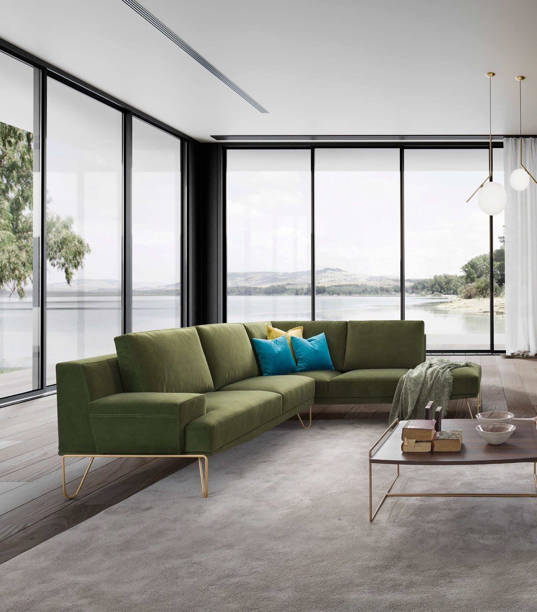 Musa Canapea Arlon - Canapea extensibilă cu mecanism click-clack, tapitată în textil, pentru living 4