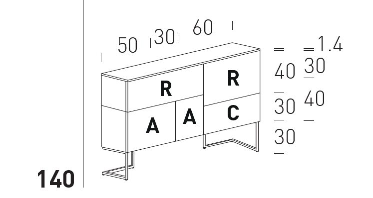 Comoda de living Grafica 10