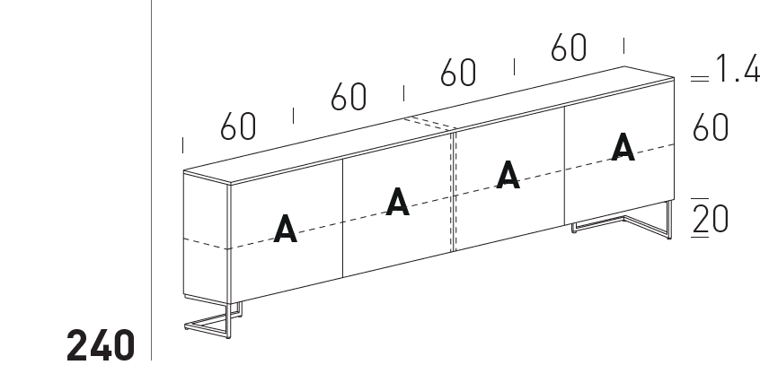Comoda de living Grafica 14