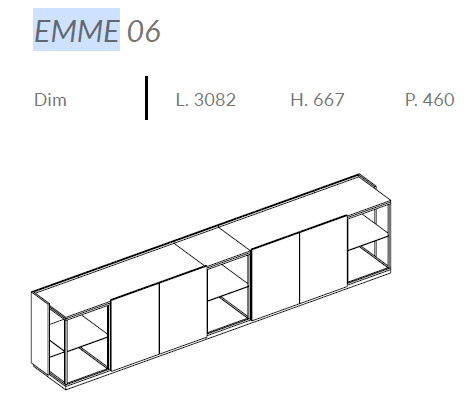 Comoda de living Emme 10