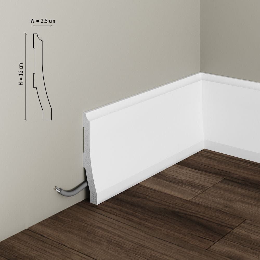 Plinta decorativa din polimer rigid S21 - 12x2.5x200 cm 3