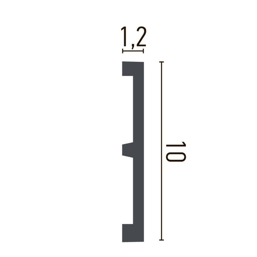 Brau decorativ din poliuretan CR956 - 10x1.2x200 cm 2