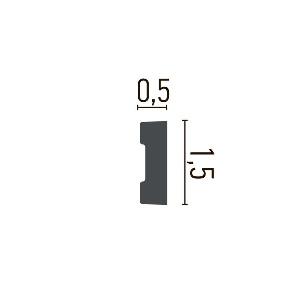 Brau decorativ din poliuretan CR893 - 1.5x0.5x200 cm 2