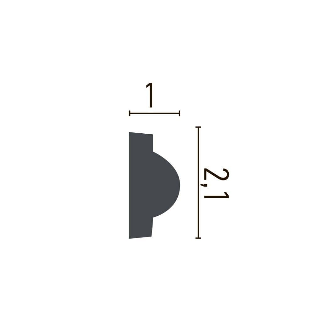 Brau decorativ din poliuretan CR954 - 2.1x1x200 cm 2