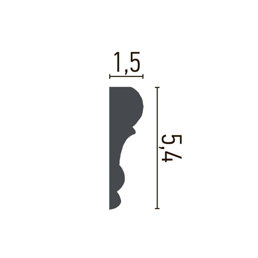 Brau decorativ din poliuretan CR807 - 5.4x1.5x200 cm 2