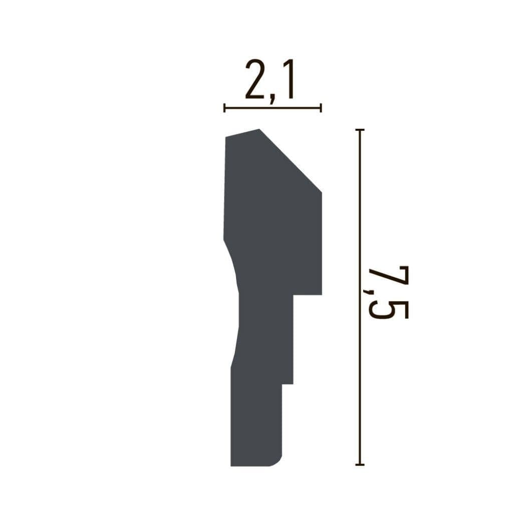 Brau decorativ din poliuretan CR739 - 7.5x2.1x200 cm 2