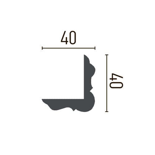 Cornisa decorativa din poliuretan P817 - 4x4x200 cm 2