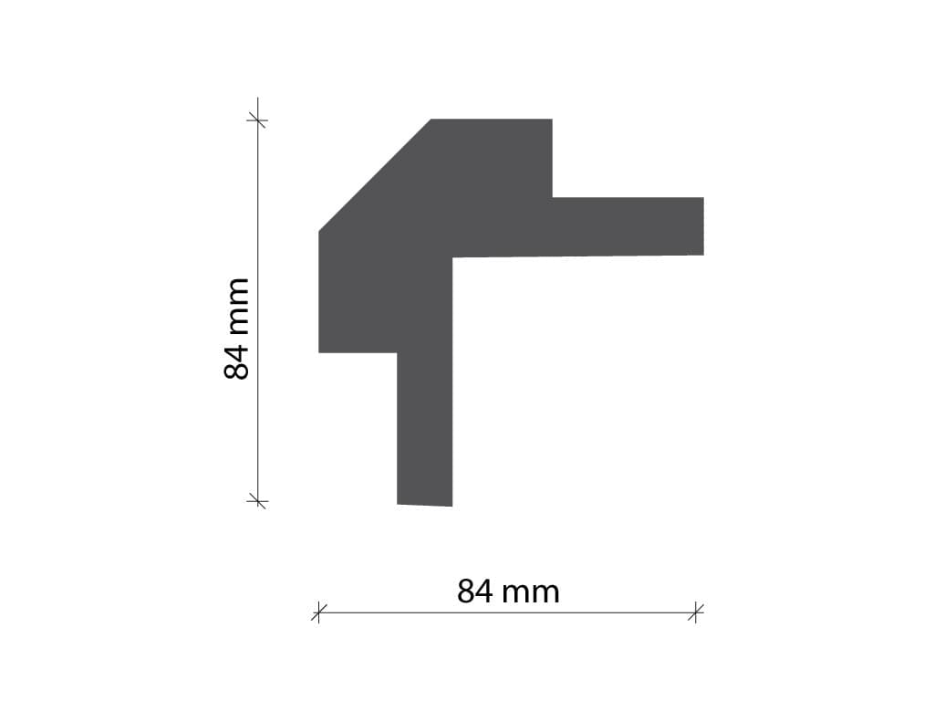 Profil pentru banda LED din polistiren extrudat acoperit cu rasina minerala KD503 - 8.4x8.4x115 cm 2