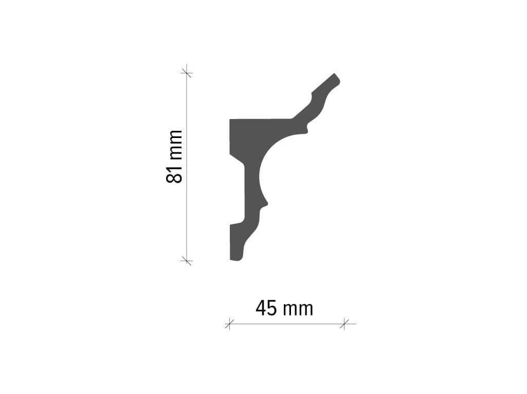 Profil pentru banda LED din poliuretan KF717 - 8.1x4.5x200 cm 2