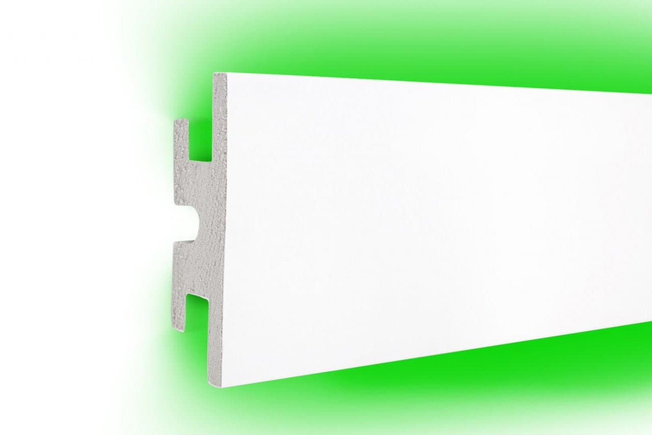 Profil pentru banda LED din polistiren extrudat acoperit cu rasina minerala KD302 - 12x4x115 cm