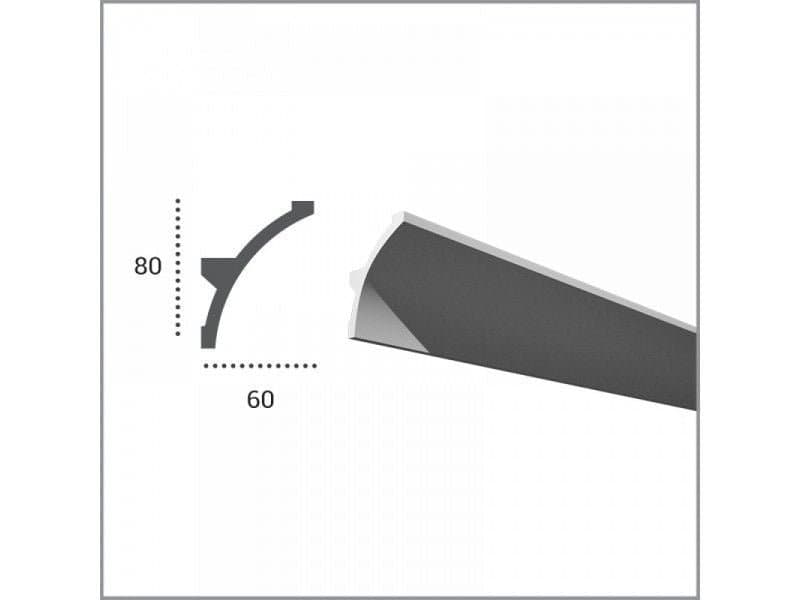 Profil pentru banda LED din poliuretan KF702 - 8x6x244 cm 2