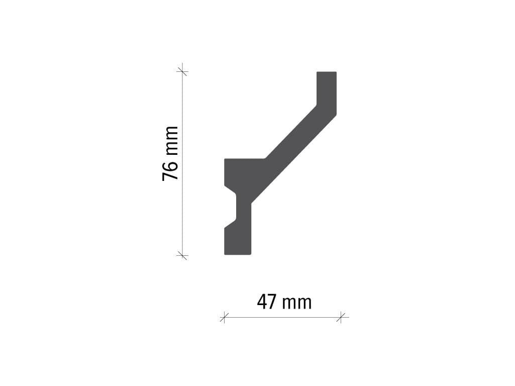 Profil pentru banda LED din poliuretan KF721 - 7.6x4.7x200 cm 2