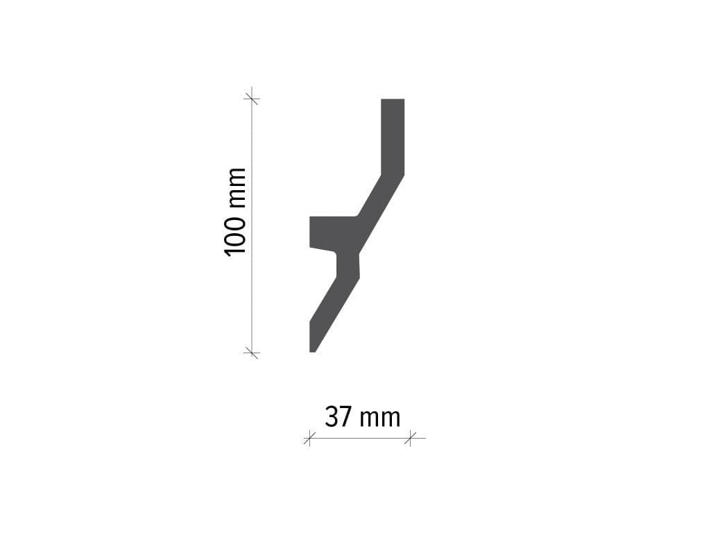 Profil pentru banda LED din poliuretan KF720 - 10x3.7x200 cm 2