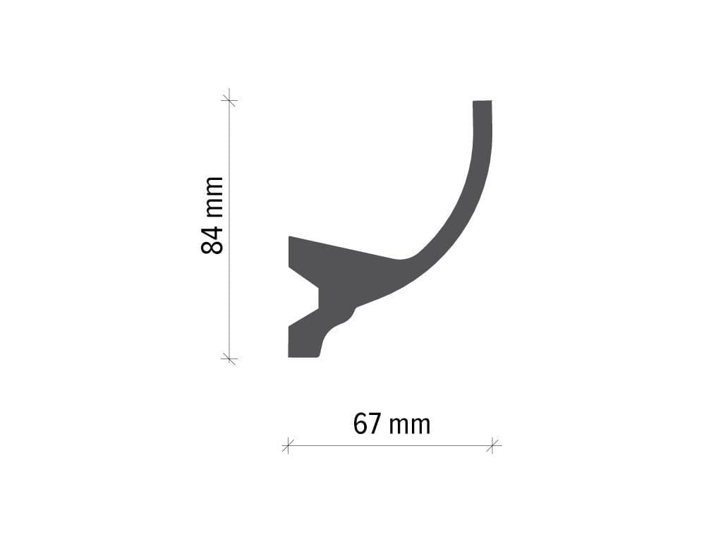 Profil pentru banda LED din poliuretan KF715 - 8.4x6.7x200 cm 2