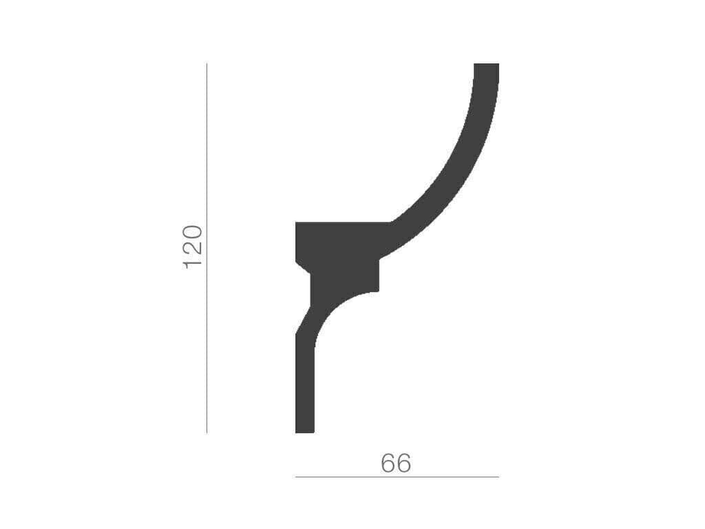 Profil pentru banda LED din poliuretan KF714 - 12x6.6x200 cm 2