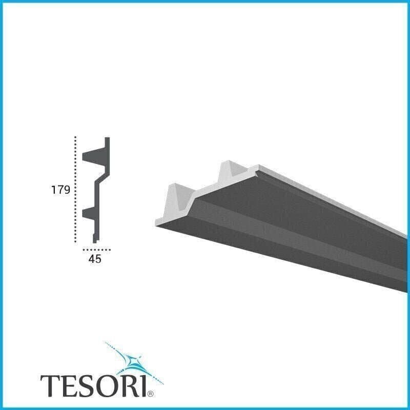 Profil pentru banda LED din poliuretan KF707 - 17.9x4.5x200 cm 2