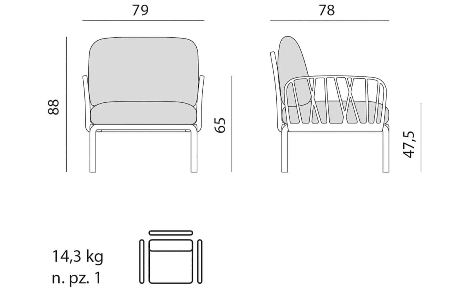 Fotoliu de exterior  KOMODO 11