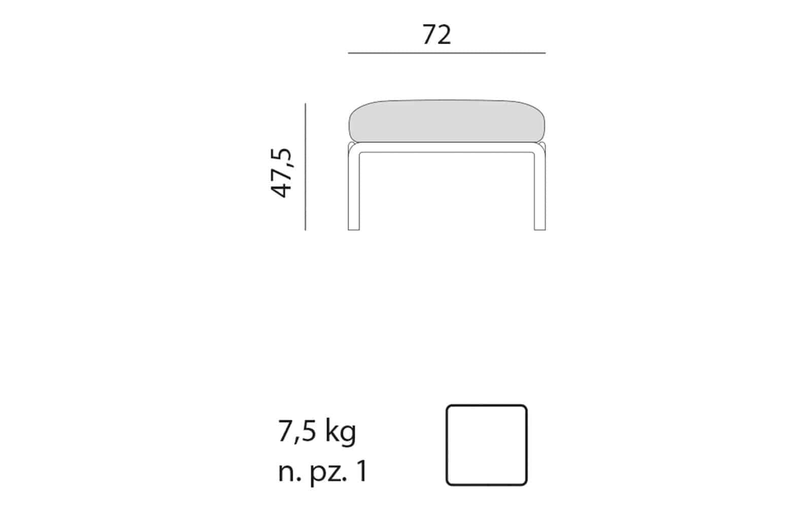 Pouf de exterior KOMODO 4