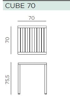 Masa de dining pentru exterior CUBE 11