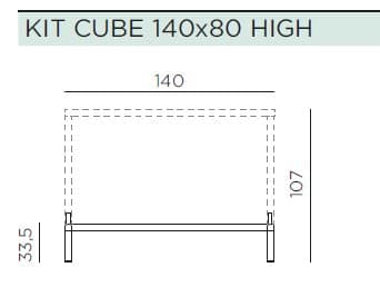 Masa de dining pentru exterior CUBE 13