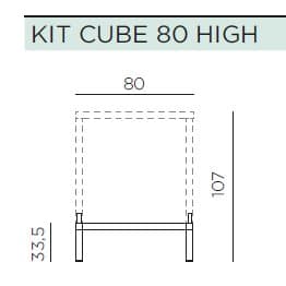 Masa de dining pentru exterior CUBE 15