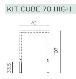 Masa de dining pentru exterior CUBE 16