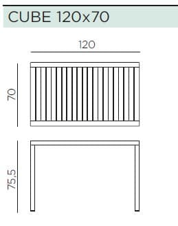 Masa de dining pentru exterior CUBE 9