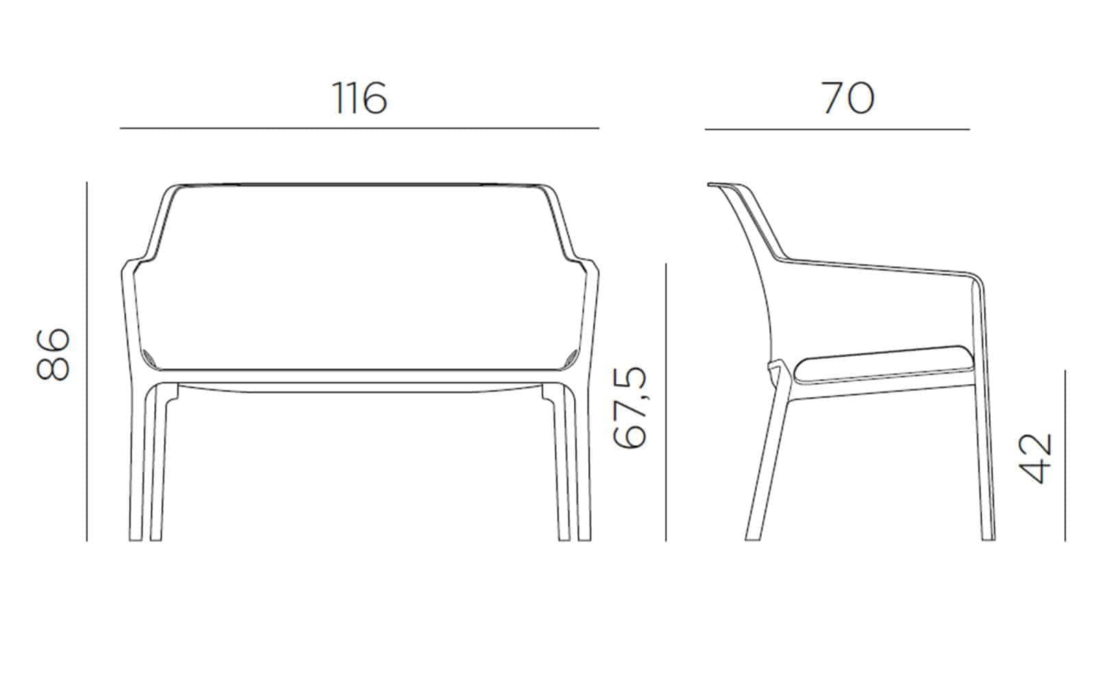 Bancuta de exterio Net Bench 21