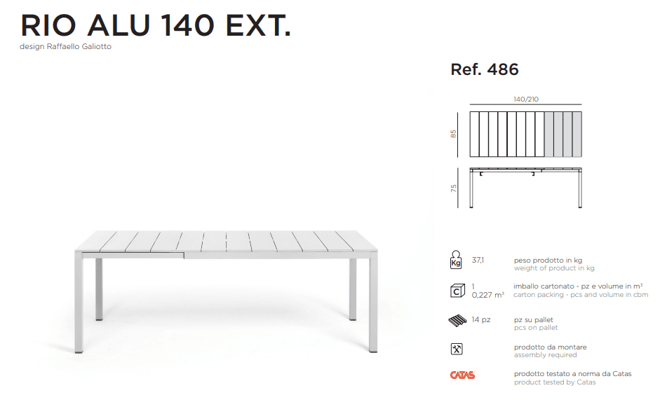 Masa de exterior Rio Alu 210 EXT 11