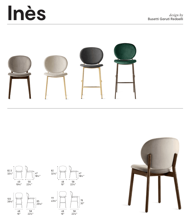 Scaun de bar INES CS2022 MTO 4